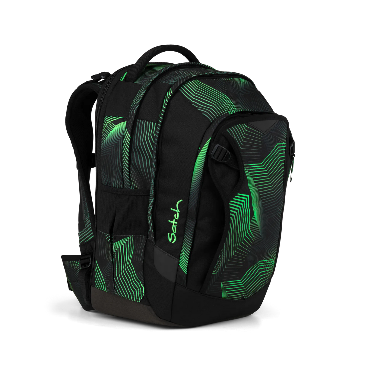 Zaino Satch Match Plus Seismic Green - vista tre quarti destra