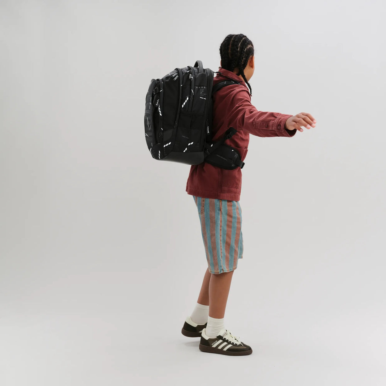 Zaino Satch Match Plus Ninja Matrix indossato - dettaglio