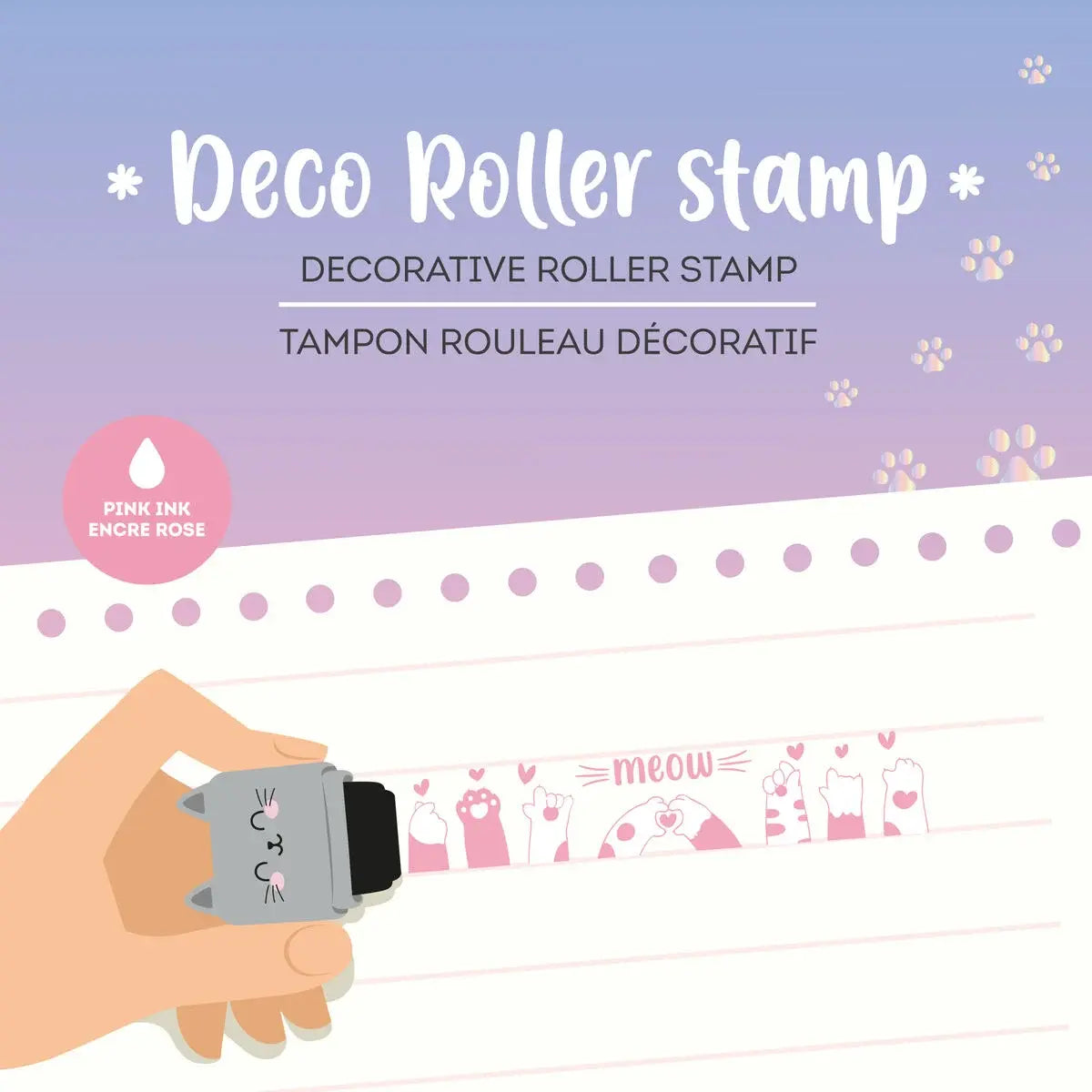 Timbro Rouleau Decorativo Legami - Kitty - dimostrazione d'uso