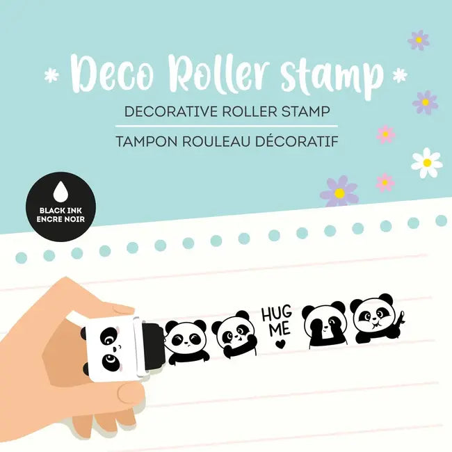 Timbro Rouleau Decorativo Legami - Panda - dimostrazione d'uso