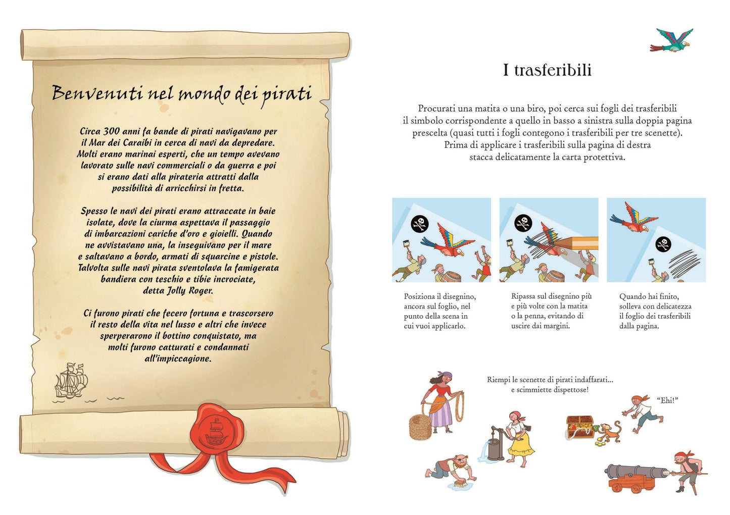 Piccoli libri con trasferibili - Pirati - Centroscuola