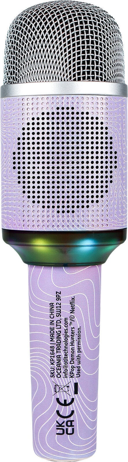 Microfono karaoke KPop Demon Hunters PopSing 2 LED viola - OTL Technologies