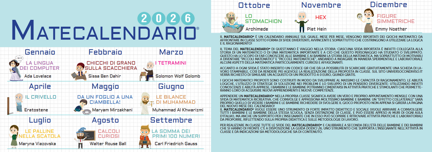 Il MateCalendario 2026 - Centroscuola