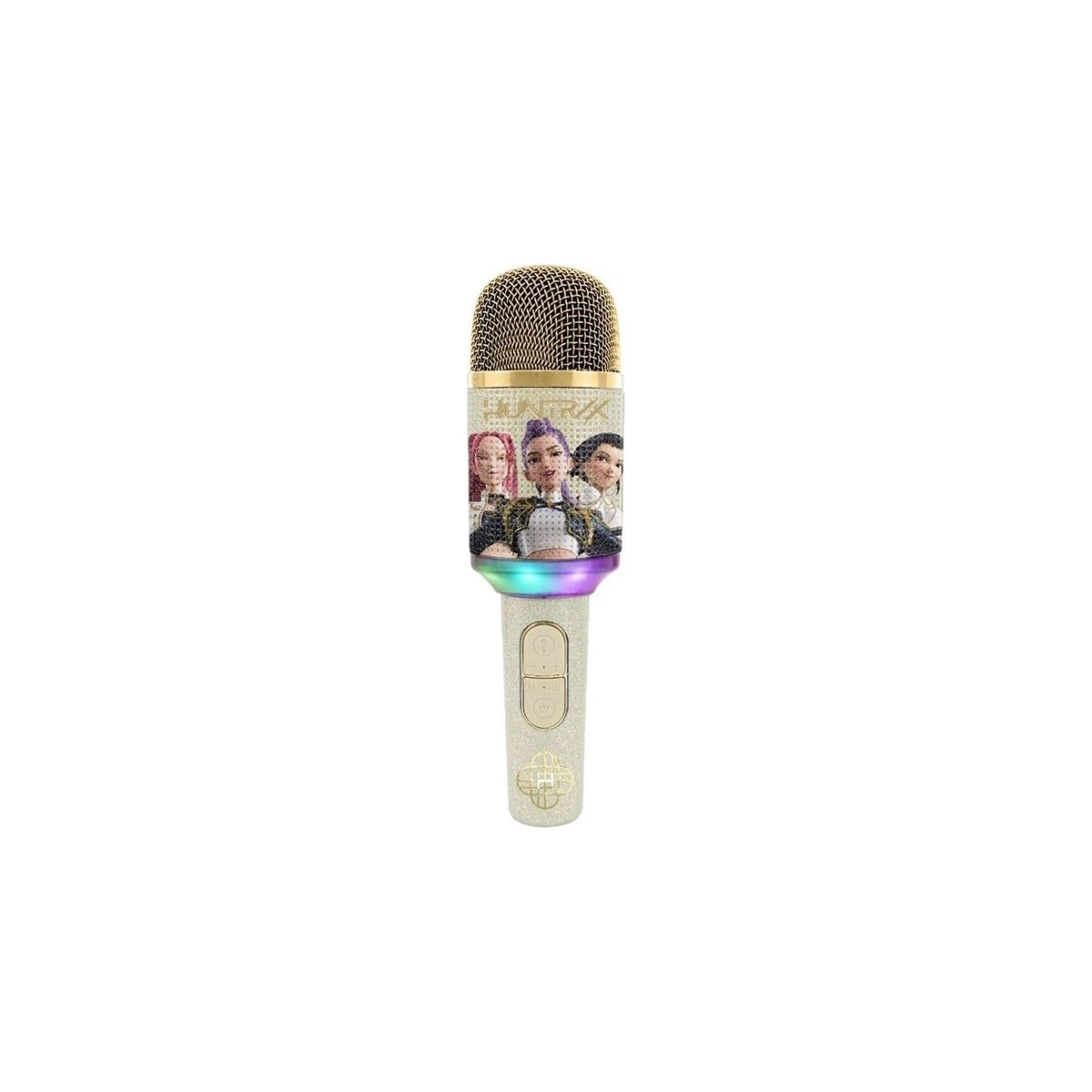 Microfono karaoke KPop Demon Hunters Huntrix PopSing LED oro - OTL Technologies