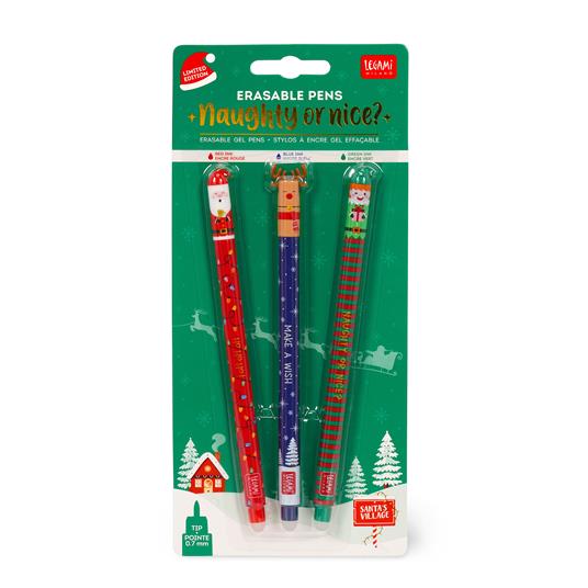 Set di 3 Penne Gel Cancellabili - Natale