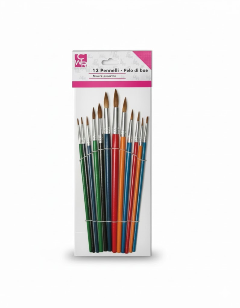 Pennelli p/t pelo di bue 12pz