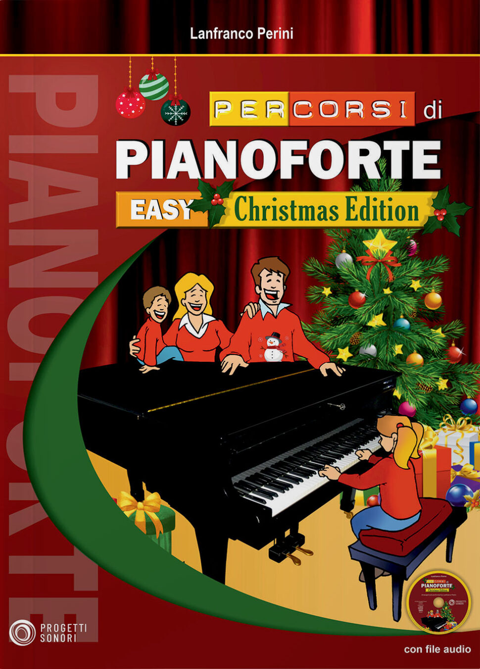 Copertina di Percorsi di pianoforte. Easy. Christmas edition, di Lanfranco Perini - Progetti Sonori