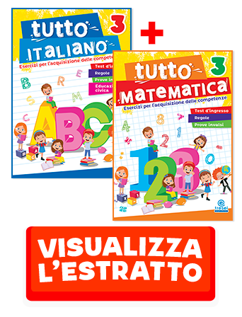 Copertine del pack Italiano e Matematica 3 di Tre Sei Scuola per la scuola primaria