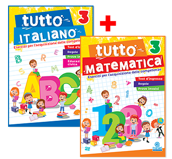 Copertine del pack Italiano e Matematica 3 di Tre Sei Scuola per la scuola primaria