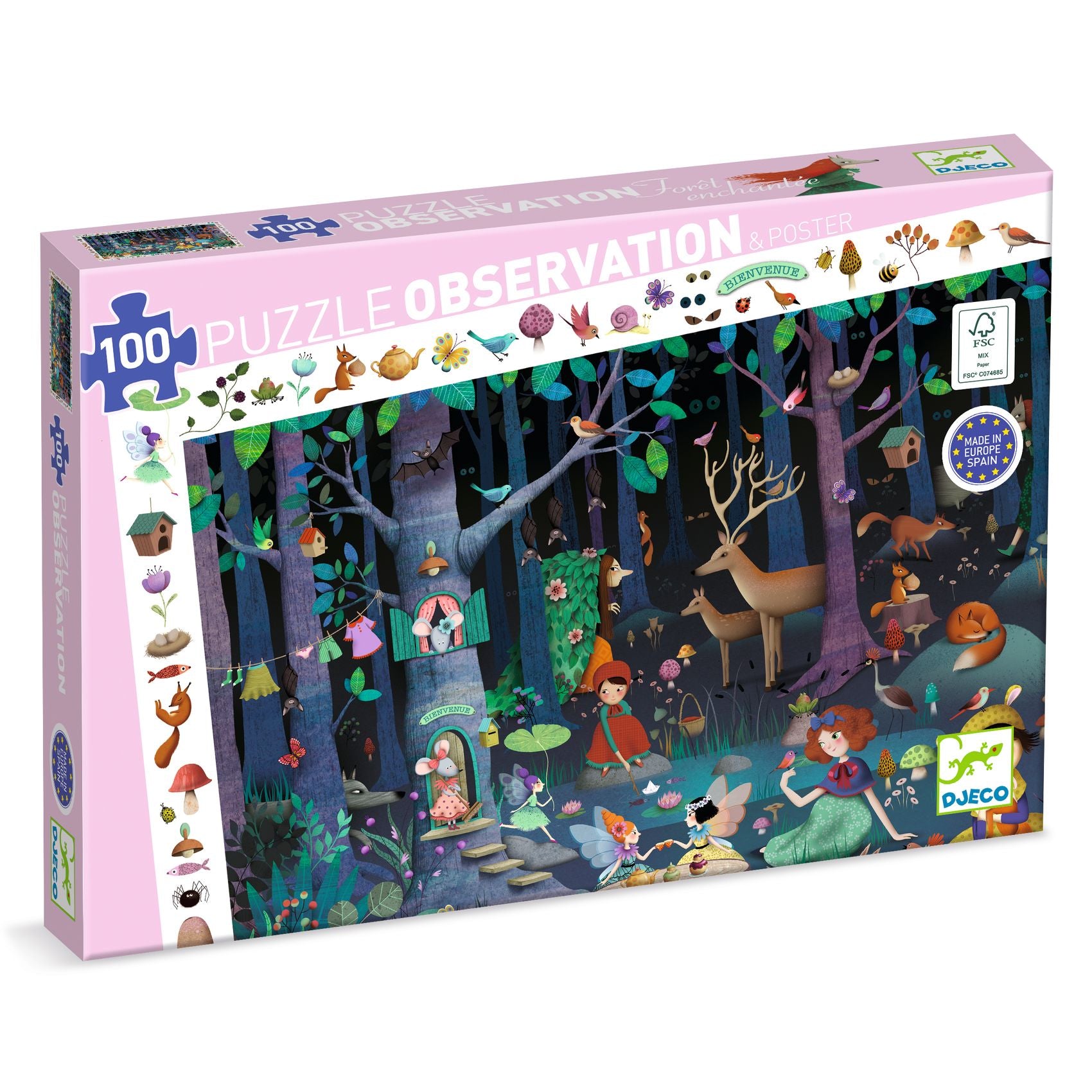 Puzzle d'osservazione - Foresta incantata 100 pezzi - Centroscuola