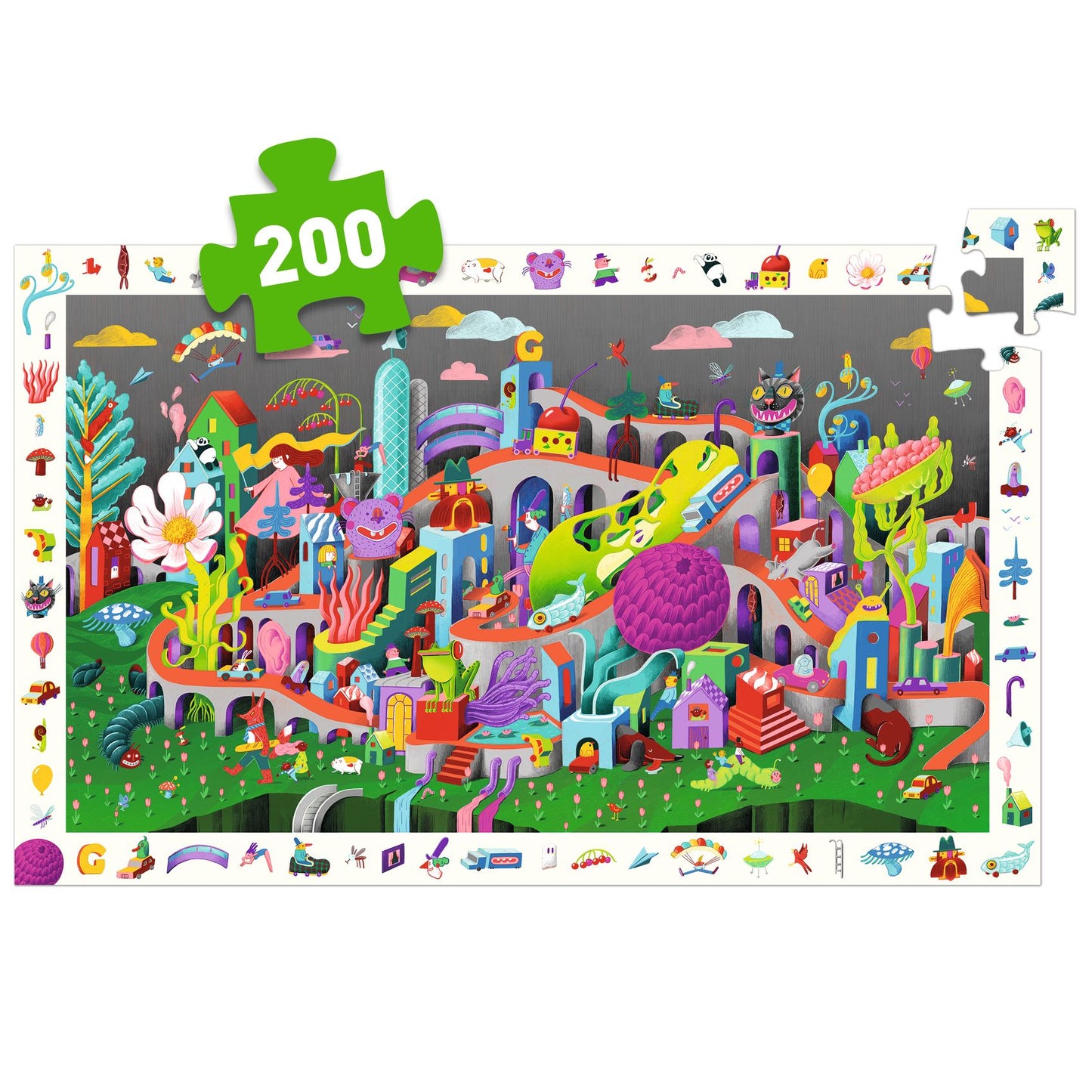 Puzzle d'osservazione - Crazy Town 200pz