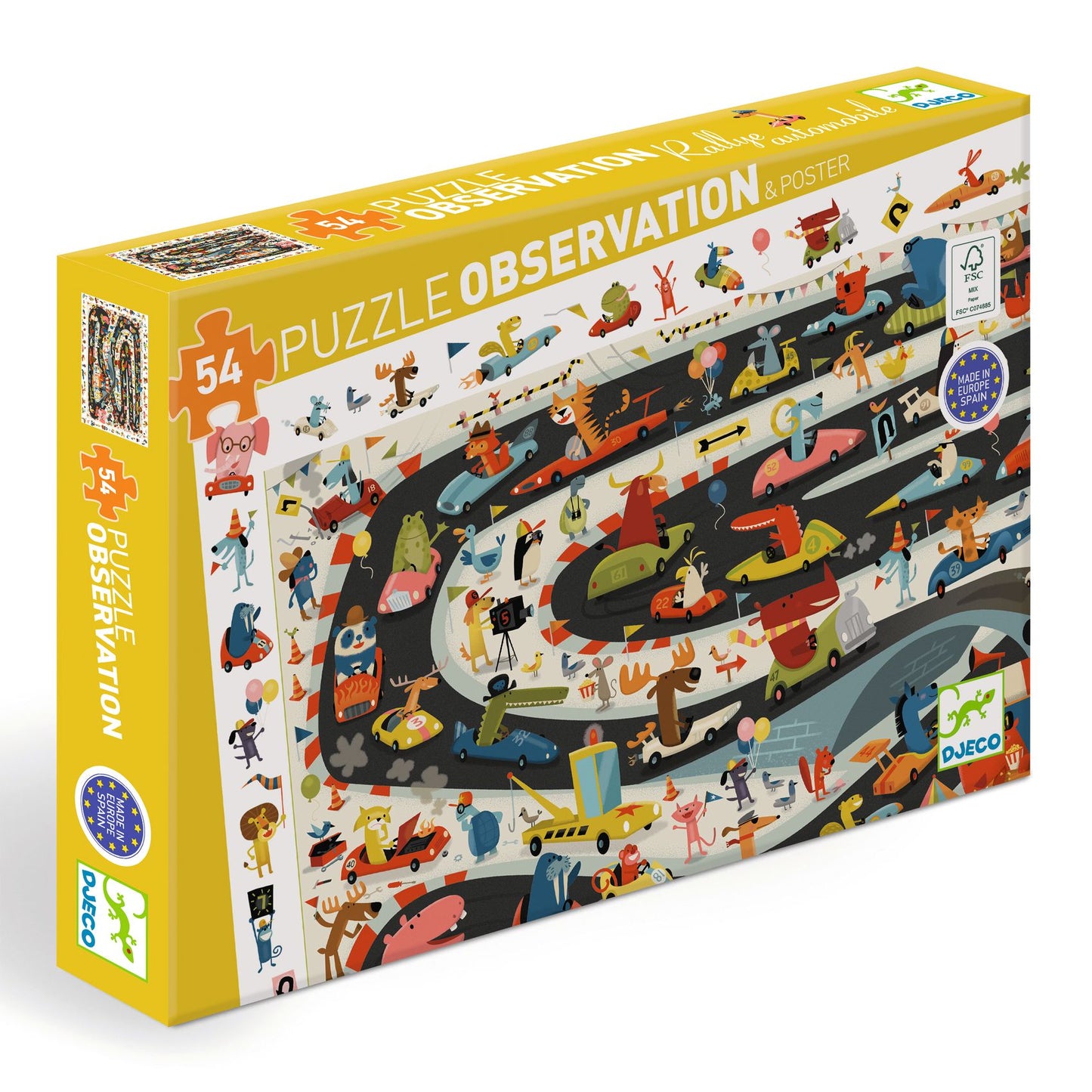 Puzzle d'osservazione - Car rally 54 pezzi - Centroscuola