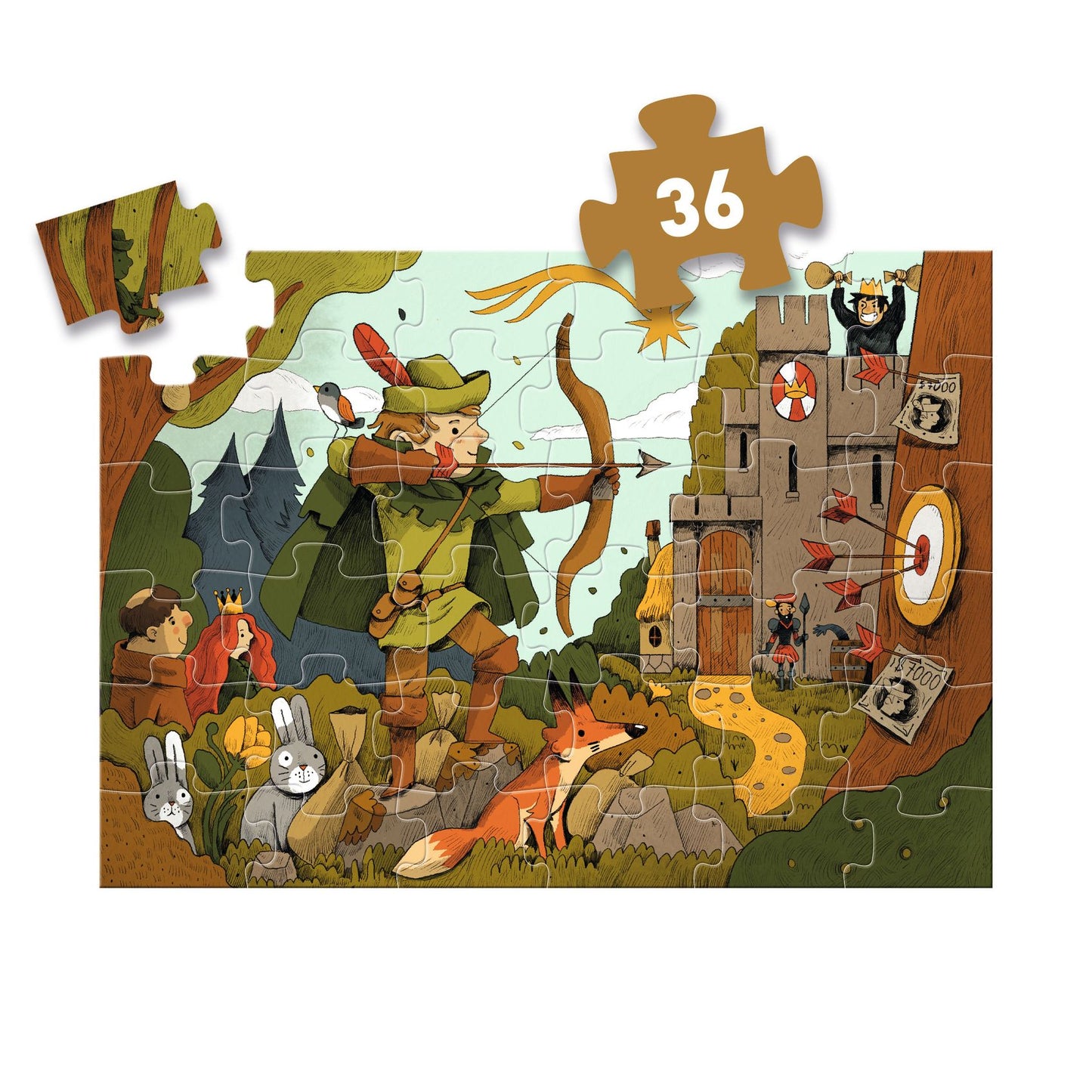 Puzzle silhouette - Robin Hood 36 pezzi - Centroscuola