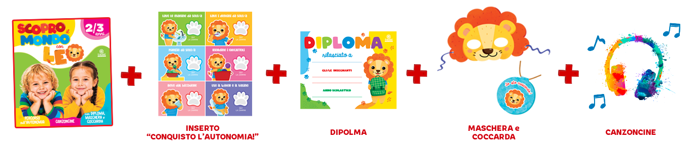 Copertina del quaderno operativo Scopro il mondo con Leo per il nido 2-3 anni, Tre Sei Scuola