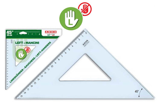 Squadra per mancini 45° 30cm - Centroscuola