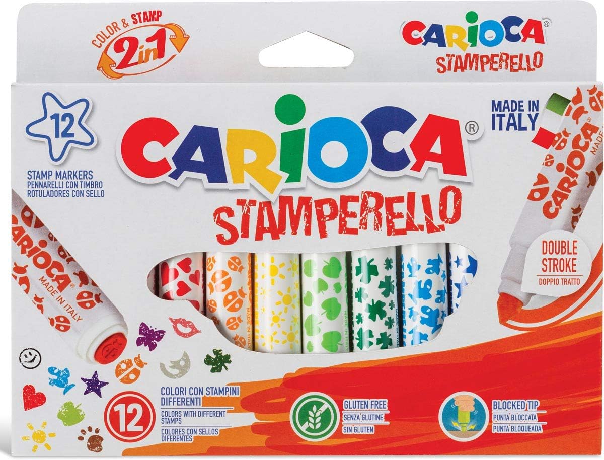 Pennarelli stamperelli Carioca 12pz - Centroscuola