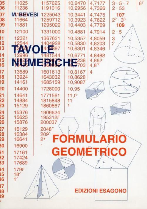 Tavole numeriche - Formulario geometrico