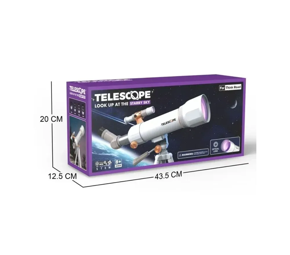 Telescopio bianco con accessori, vista 3, Synapsys