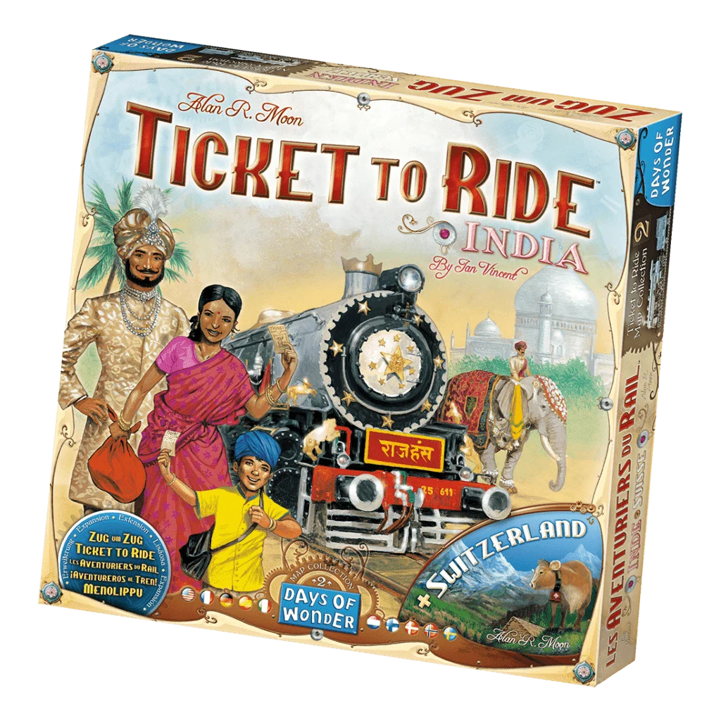 Ticket to Ride - India + Switzerland, espansione Asmodee