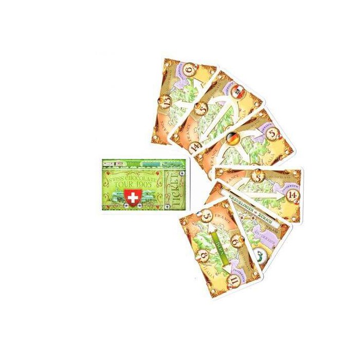 Ticket to Ride India + Switzerland - carte destinazione Svizzera, espansione Asmodee/Days of Wonder