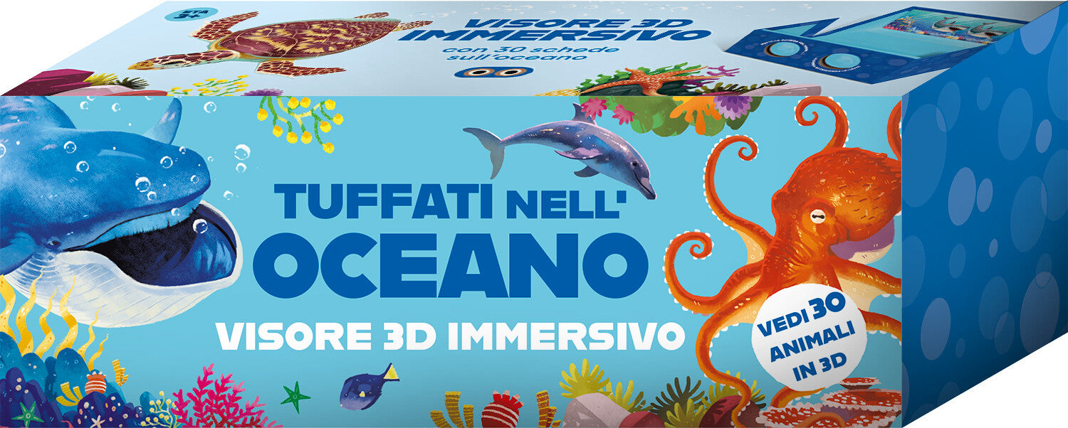 Tuffati nell'oceano, libro scatola visore 3D, di Mike Love, Editoriale Scienza