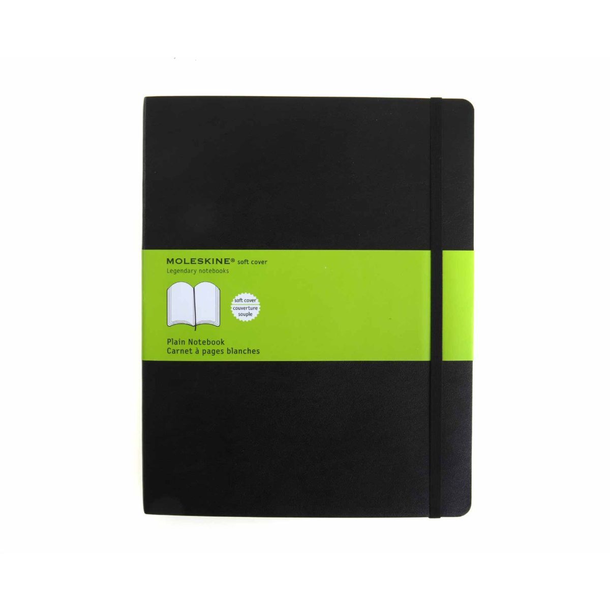 Taccuino Moleskine 19x25 nero pag bianche