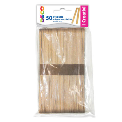 Stecche legno naturale 18x150mm 50 pz - Centroscuola