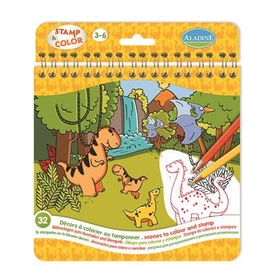 Stamp&color dinosauri