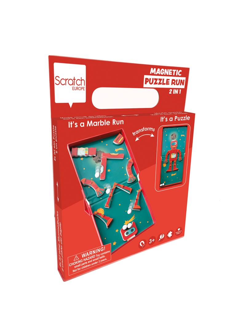 Scratch 276181172 - Gioco Magnetico 2 in 1, Motivo: Robot, per Bambini dai 3 Anni in su Scratch 276181172 - Gioco Magnetico 2 in 1, Motivo: Robot, per Bambini dai 3 Anni in su