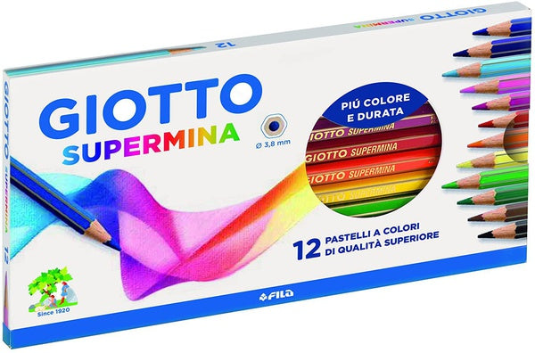 Pastelli 12pz supermina giotto