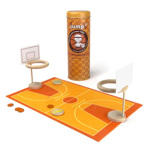 Jump basket gioco delle pulci in legno milaniwood pallacanestro