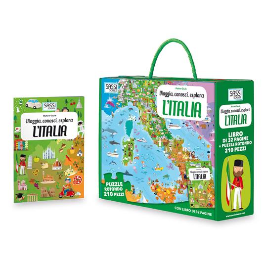 L'Italia - Viaggia, conosci, esplora. Libro puzzle