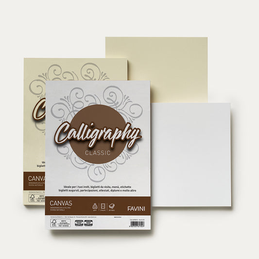 Calligraphy Canvas - Bianco 01