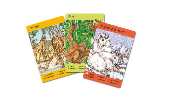 Gioco di carte  animali del mondo