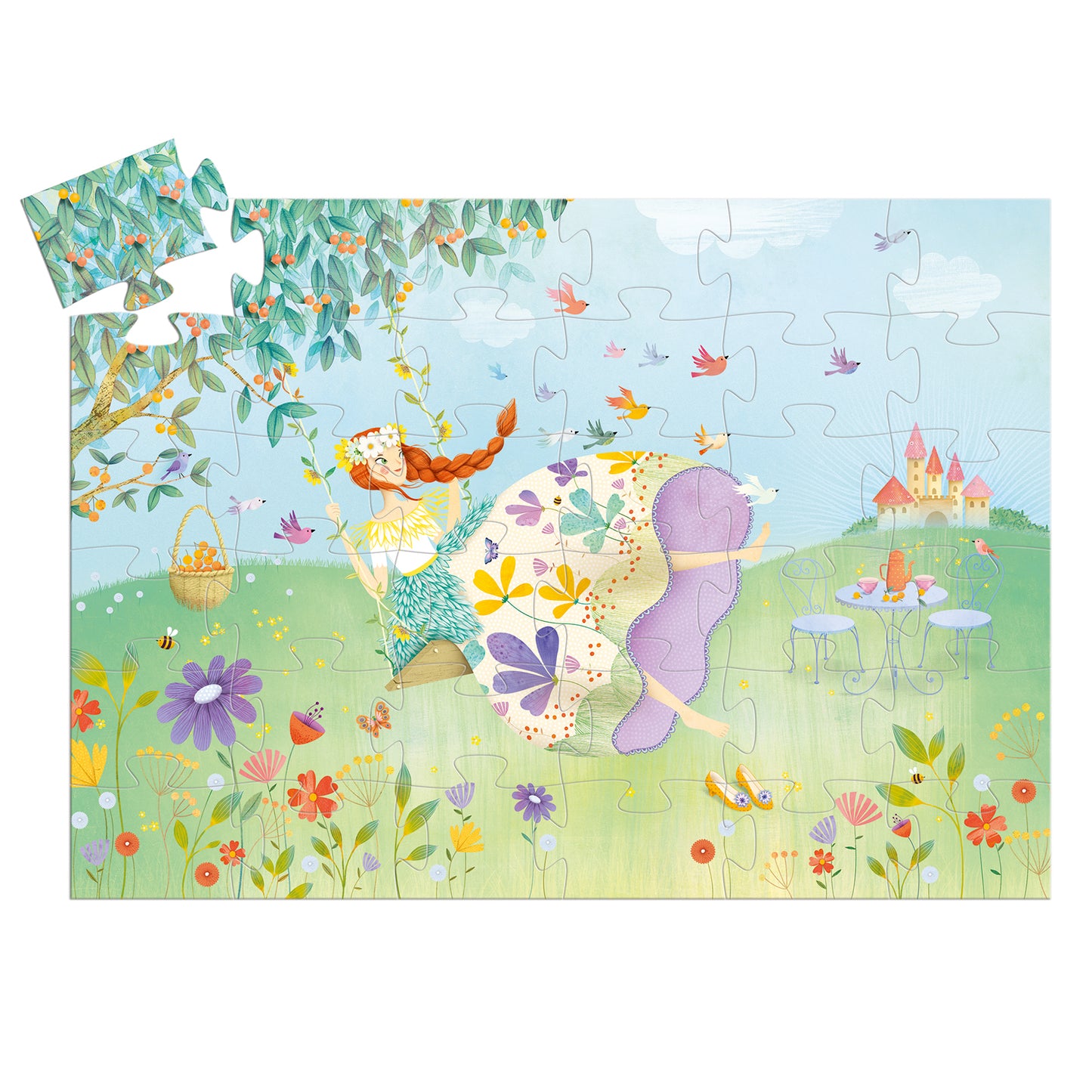 Puzzle Silhouette - The princess of spring 36 pezzi