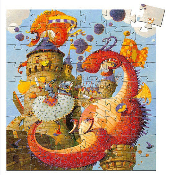 Puzzle silhouette vaillant e il drago 54pz