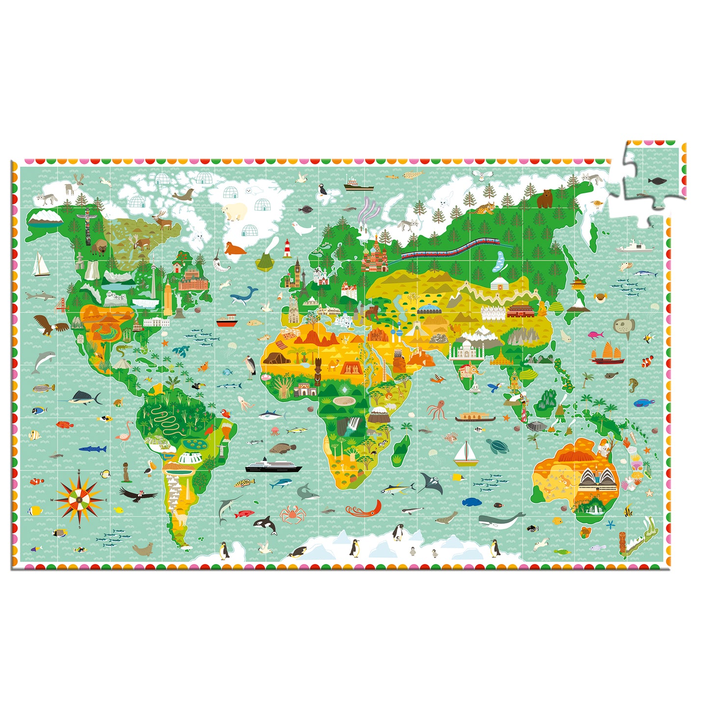 Puzzle Osservazione - Around the world