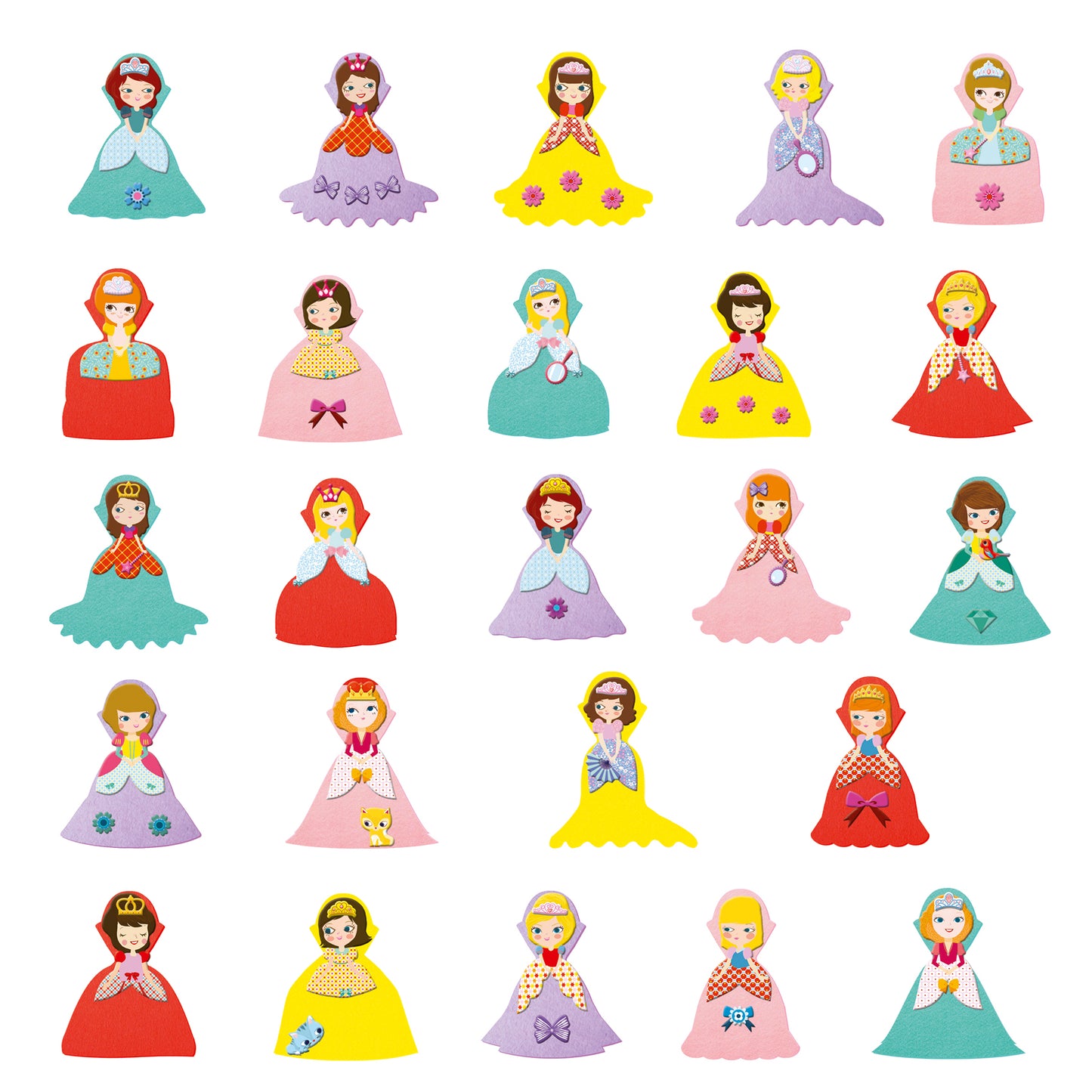 Collage con feltro - I love princesses