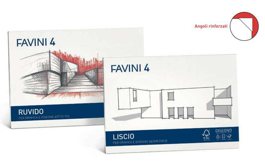 Album da disegno Fabriano F4 Liscio 220 gr./m2 cm. 24x33 cm. - Carta Shop