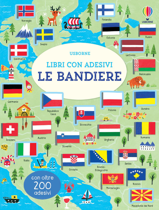 Libri con adesivi - Le bandiere - Centroscuola