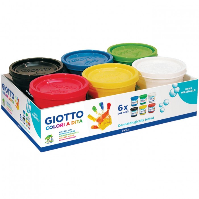 Colori a dita Giotto 6pz 200ml - Centroscuola