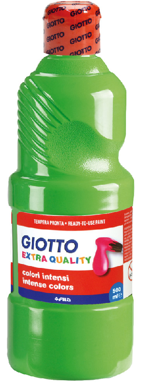 GIOTTO Temperafarbe – 500 Ml, Smaragdgrün, Malfertig, Wasservermalbar