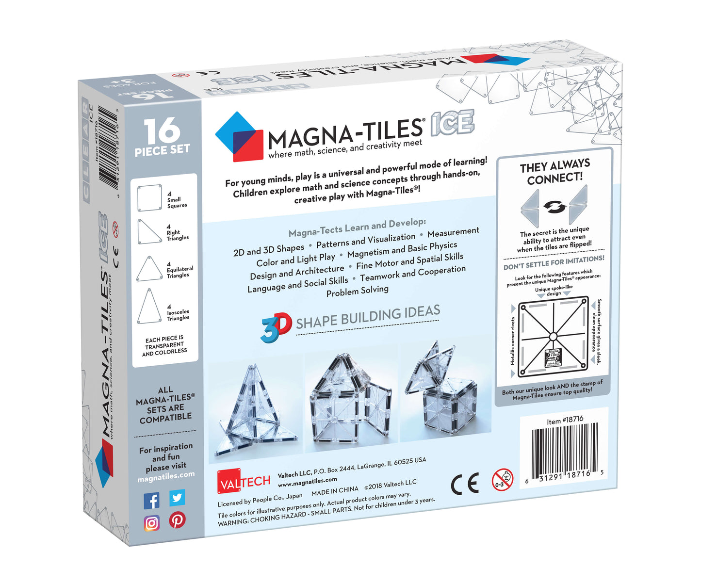 Gioco magnetico - ICE - 16 pezzi