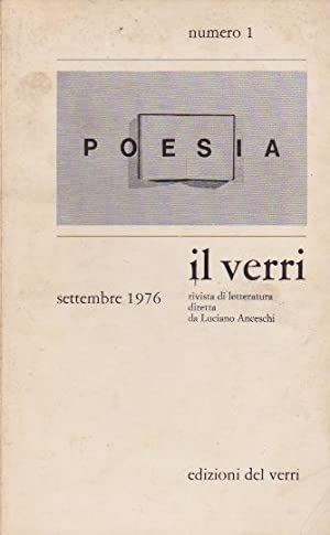 Rivista Il Verri - Sesta serie 1976 n 1-2  Poesia - Novissimi e dopo