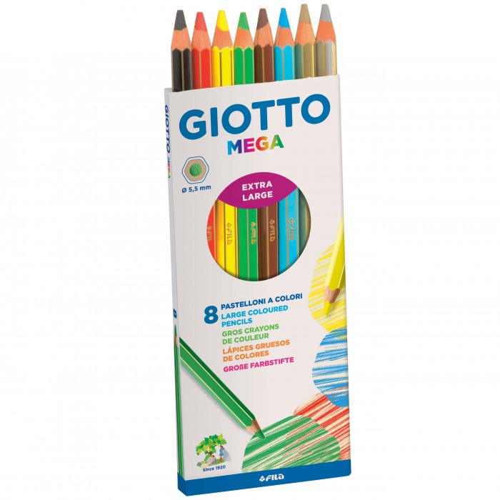 Pastelli Giotto Mega 8pz - Centroscuola