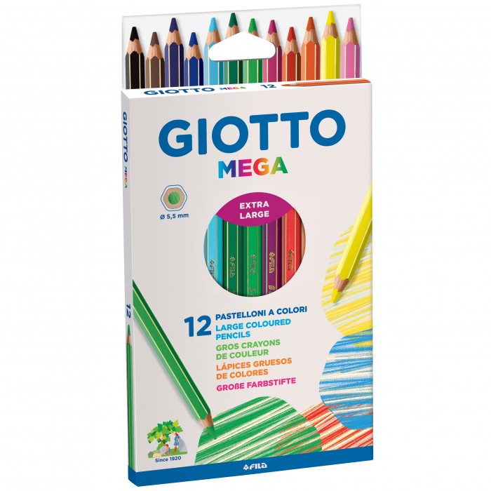 Pastelli Giotto Mega 12pz - Centroscuola