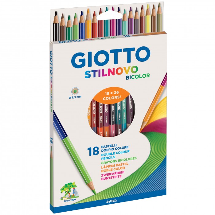 Pastelli Stilnovo Bicolor 18pz - Centroscuola