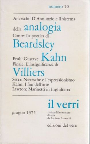 Rivista Il Verri - Quinta serie 1975 n 10