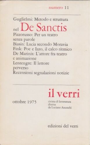 Rivista Il Verri - Quinta serie 1975 n 11